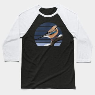 Jay Bird Illustration Baseball T-Shirt